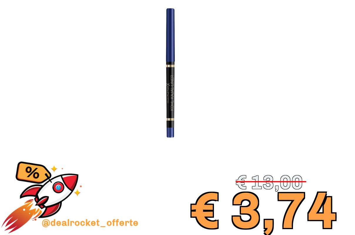 Max Factor - Matita Occhi Waterproof Masterpiece Kohl Kajal con Punta Automatica e Texture Ultra Morbida - 002 Azure - 0,35 g