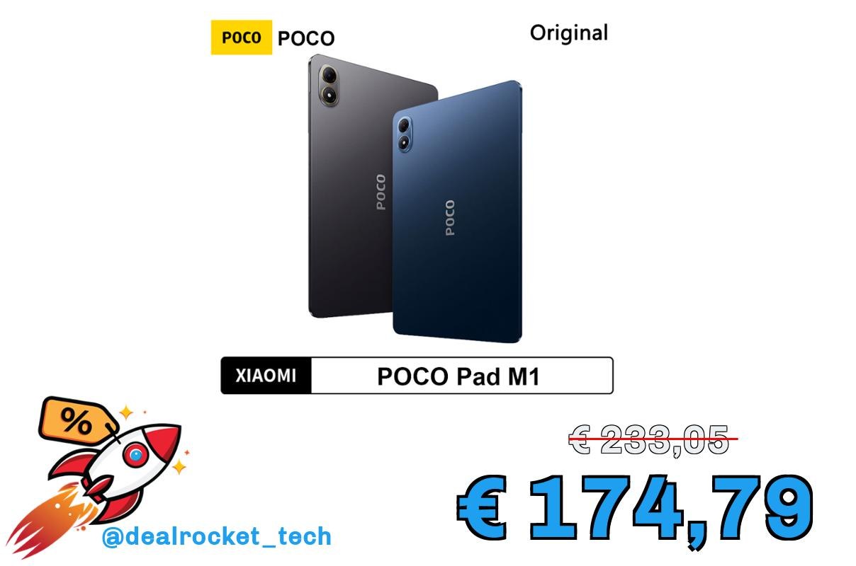POCO Pad M1 Global – Tablet 12.1″ 2.5K 120Hz, Snapdragon 7s Gen 4, Batteria 12000mAh