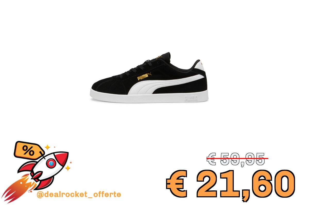 Puma Club II, Sneaker Unisex - Adulto, Puma Black Puma White Puma Gold, 40.5 EU