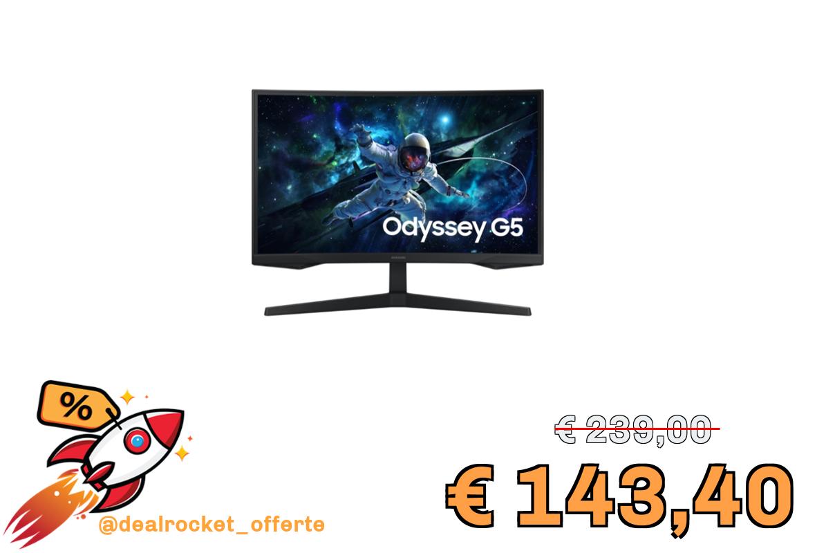 Monitor da gioco curvo QHD a 165 hz da 27 pollici Odyssey G5 G55C | Samsung Italia