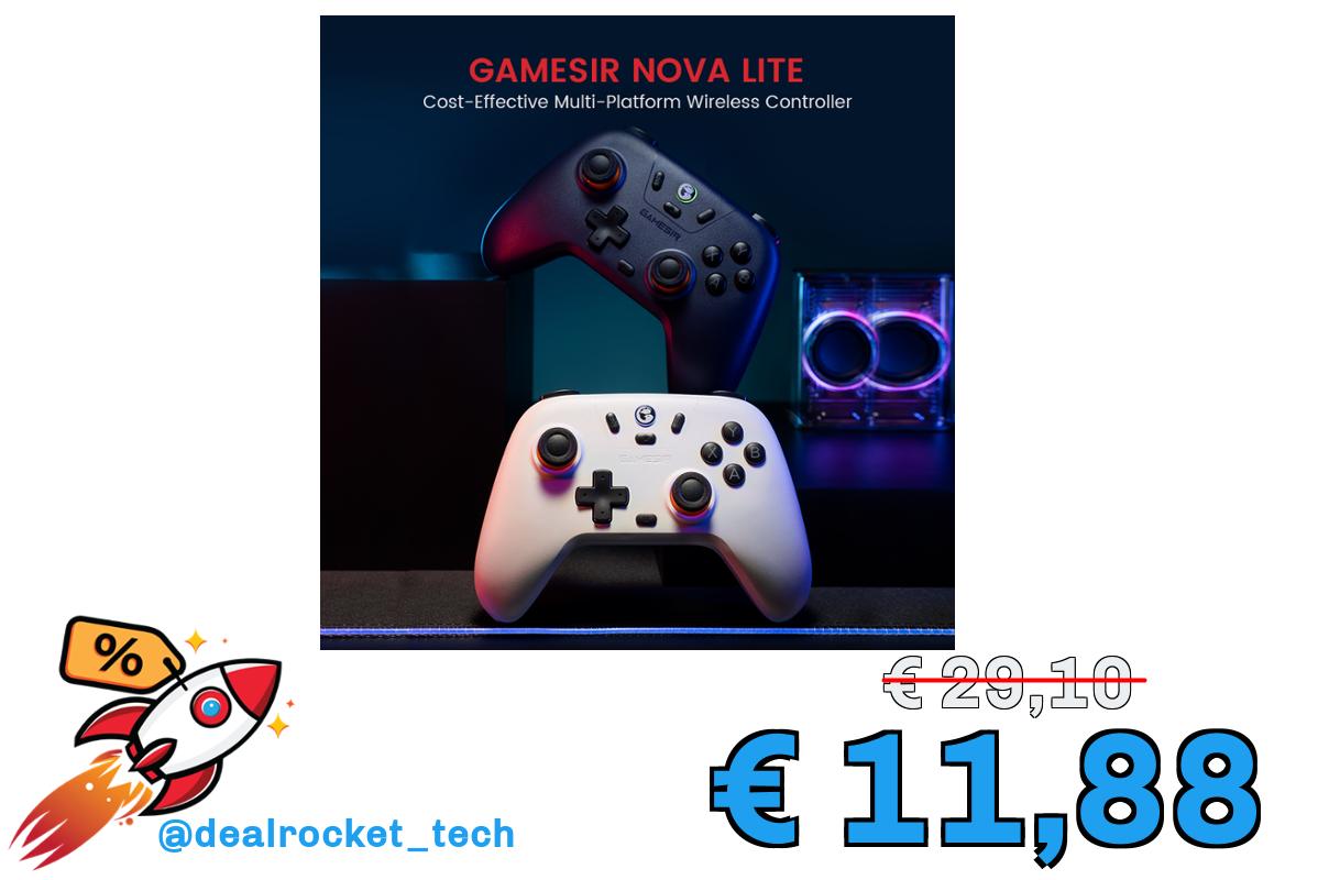 Controller gamepad wireless GameSir Nova Lite con Bluetooth, dongle, cablato per giochi Switch, Android, IOS, PC e Steam