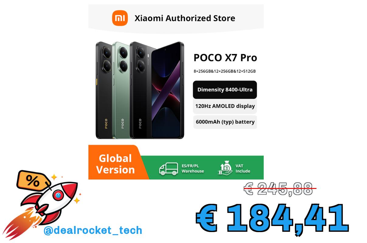 Versione globale POCO X7 Pro 5G Smartphone Dimensity 8400-Ultra 6000mAh Batteria 50MP Fotocamera NFC IP68 1.5K 120Hz