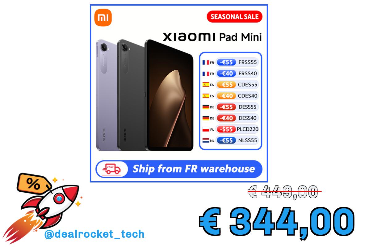 【Marchio+】Xiaomi Pad Mini Versione globale MediaTek Dimensity 9400+ Display ultra trasparente da 8,8″ 3K Batteria da 7500 mAh 67 W HyperCharge