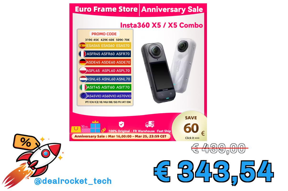 Insta360 X5 Action Camera 2025 Nuove lenti sostituibili 8K 30fps Chip AI Migliori di luce bassi superiori Run Life Insta X5