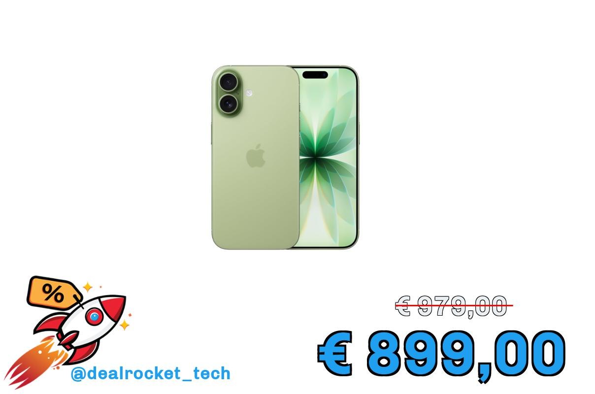 Apple iPhone 17 256 GB: display 6,3" con ProMotion, chip A19, fotocamera frontale Center Stage per selfie di gruppo più facili, più resistenza ai graffi, un giorno intero di batteria; Salvia