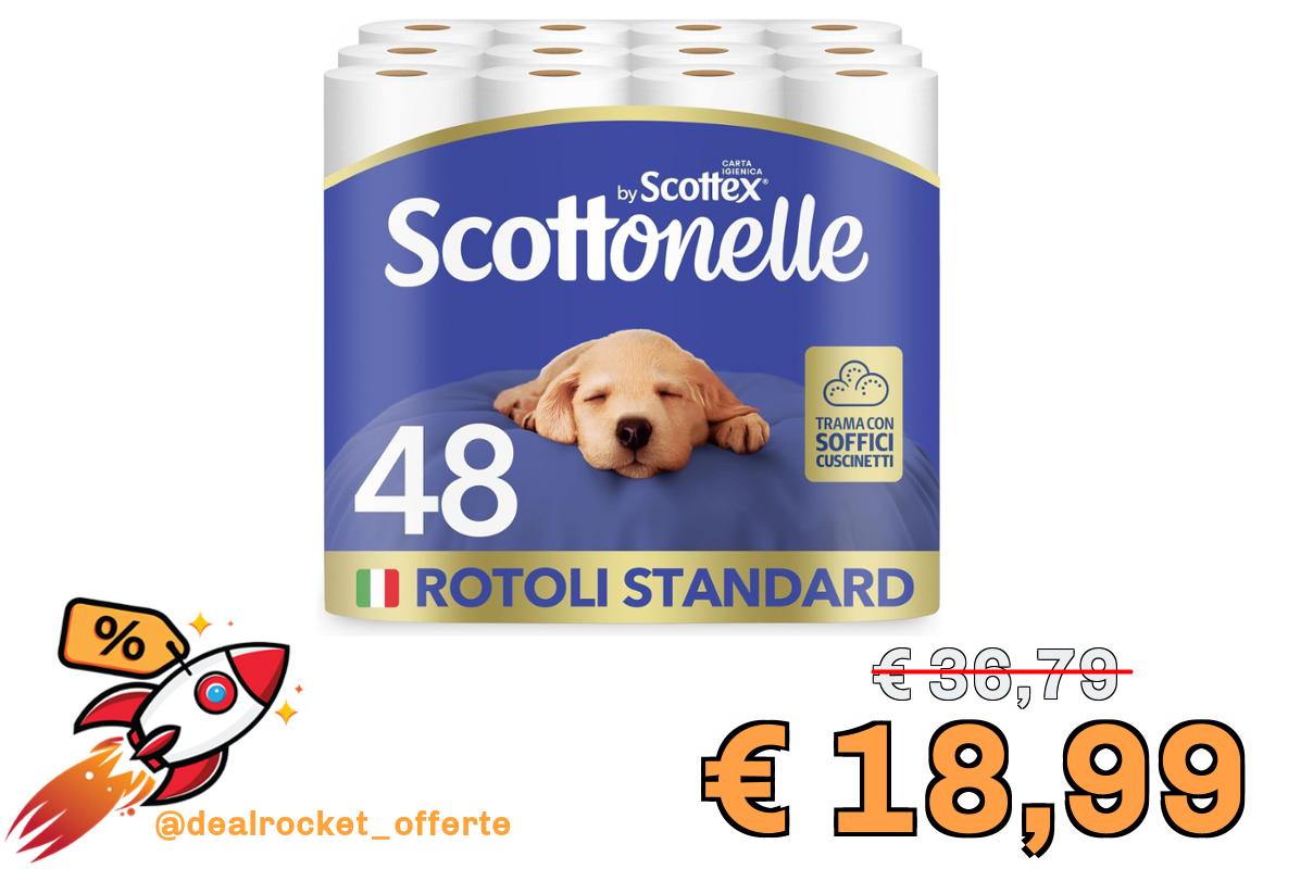 Scottonelle Carta Igienica, Morbida e Resistente, 48 Rotoli