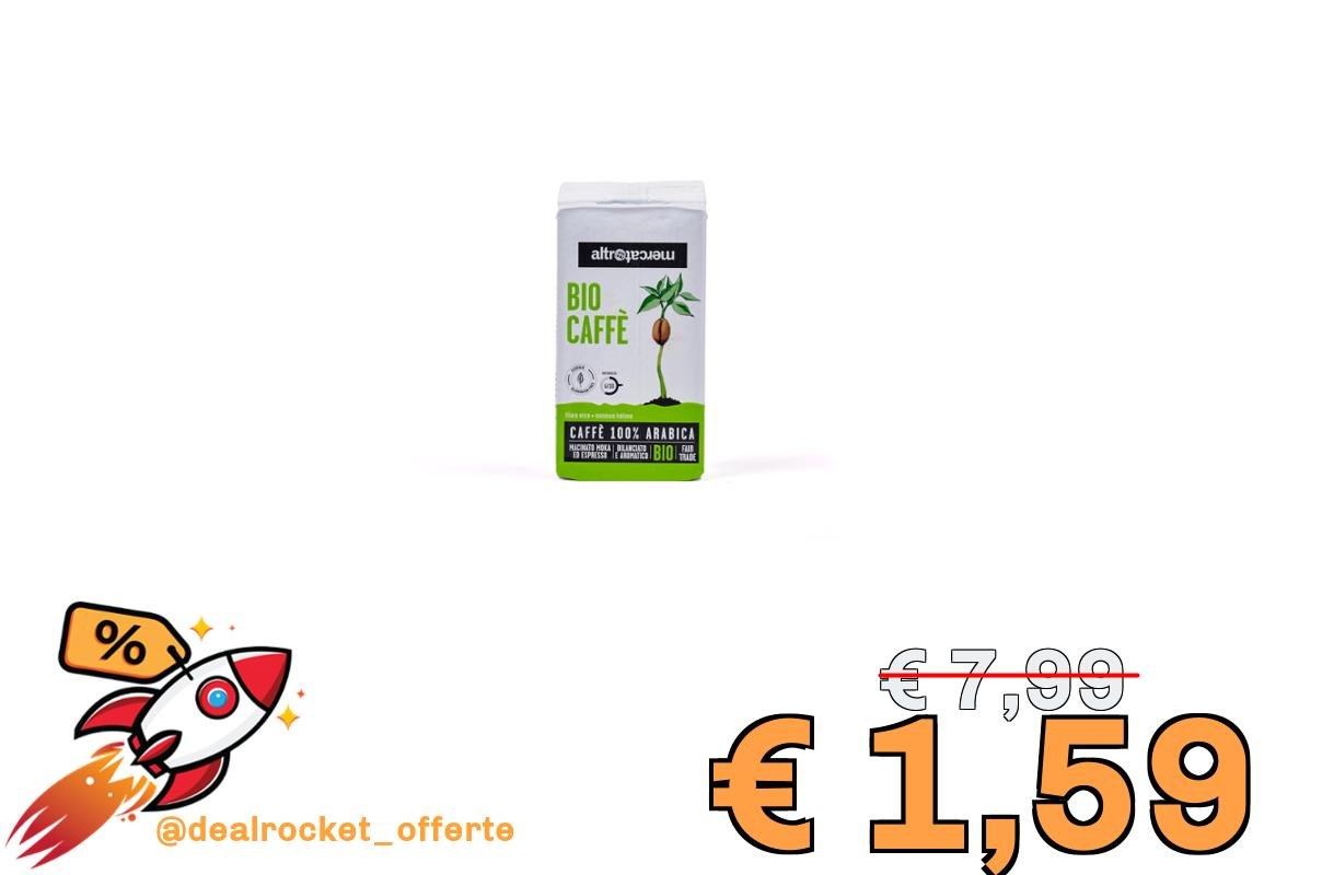 ALTROMERCATO - Biocaffè 100% arabica biologico macinato per moka - caffè bio da Etiopia e America Latina - tostatura media con fine acidità - 250 g