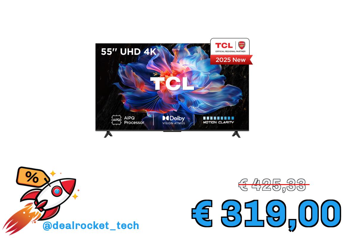 TCL 55V6C – Smart TV 55″ 4K Ultra HD, Google TV