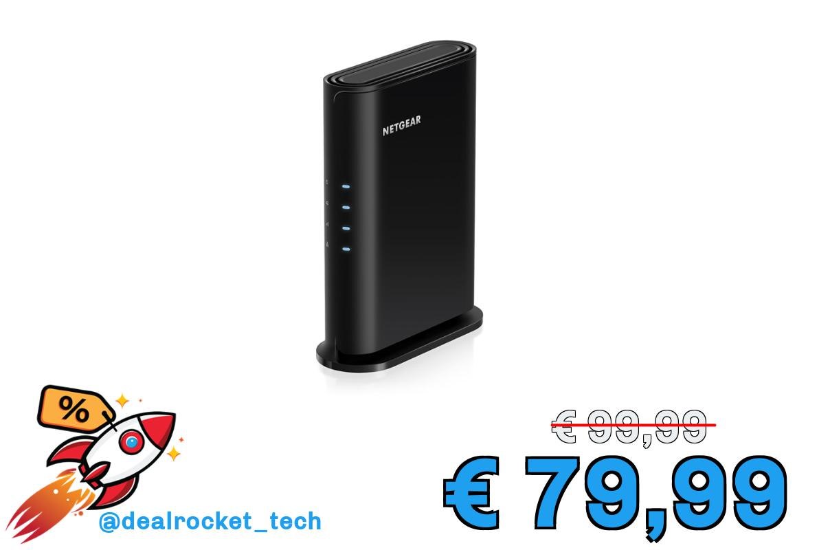 NETGEAR Router WiFi 6 (RAX9) - Funzioni di sicurezza, velocità wireless AX1800 (fino a 1,8 Gbps) - Copertura fino a 90 m², 20 dispositivi
