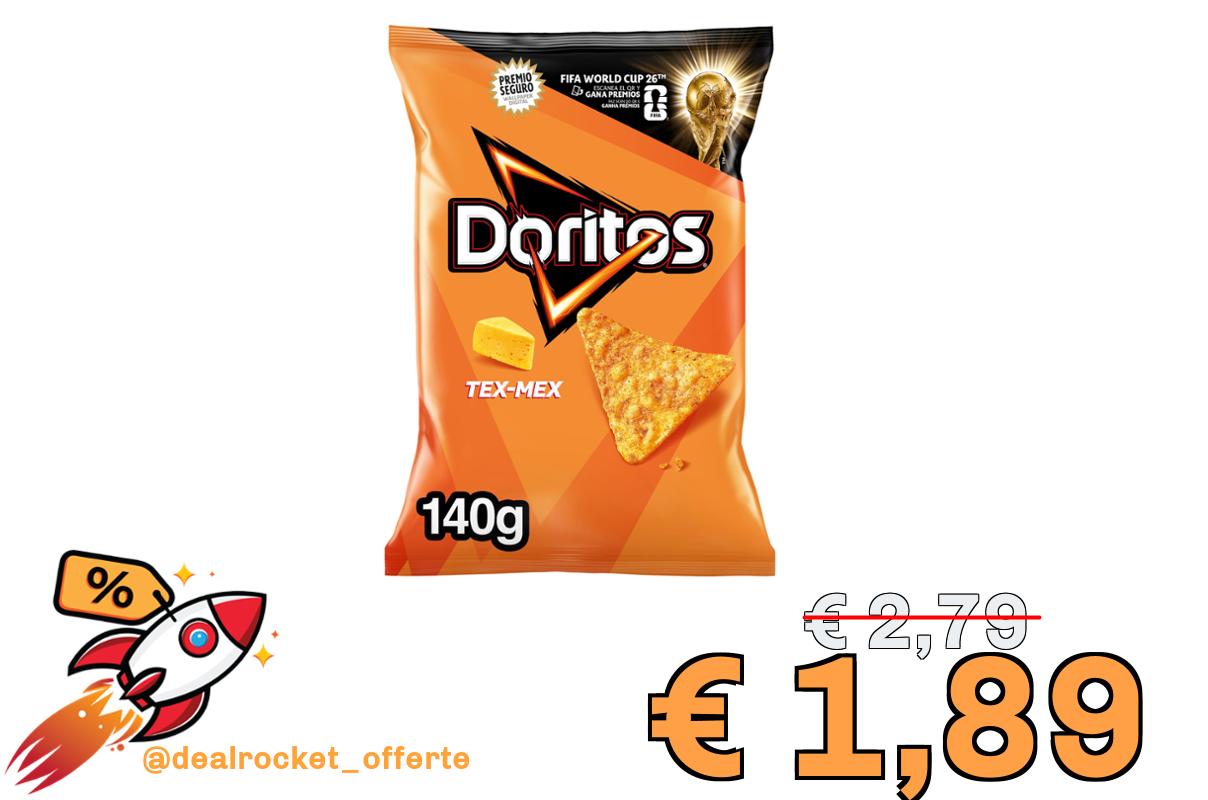 Doritos Tex Mex, Snack di Mais al Gusto Formaggio, 140g