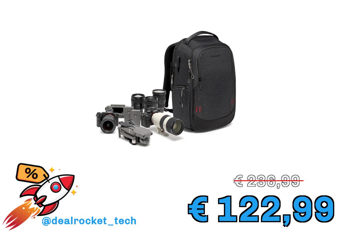 Manfrotto PRO Light Frontloader M, Zaino Fotografico Professionale per Fotocamere, Accesso Laterale e Frontale, Attacco per Treppiede, Zaino Imbottito con Divisori Intercambiabili, Nero