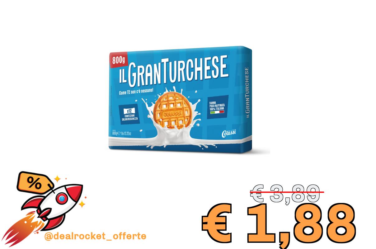 Il GranTurchese, Biscotti Frollini con Buchi, Farina 100% Italiana, 800 g