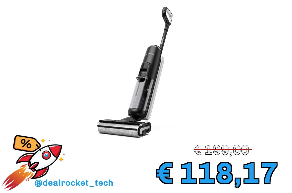 Tineco Floor One S6 Wet Dry 180 °   Tergicristallo a ventosa dal design piatto 13 cm altezza reclinabile 70 ° C 5min Flash Dry Autopulizia 3 bordi inviati pulizia 40 minuti tempo di funzionamento pulizia sotto mobili p