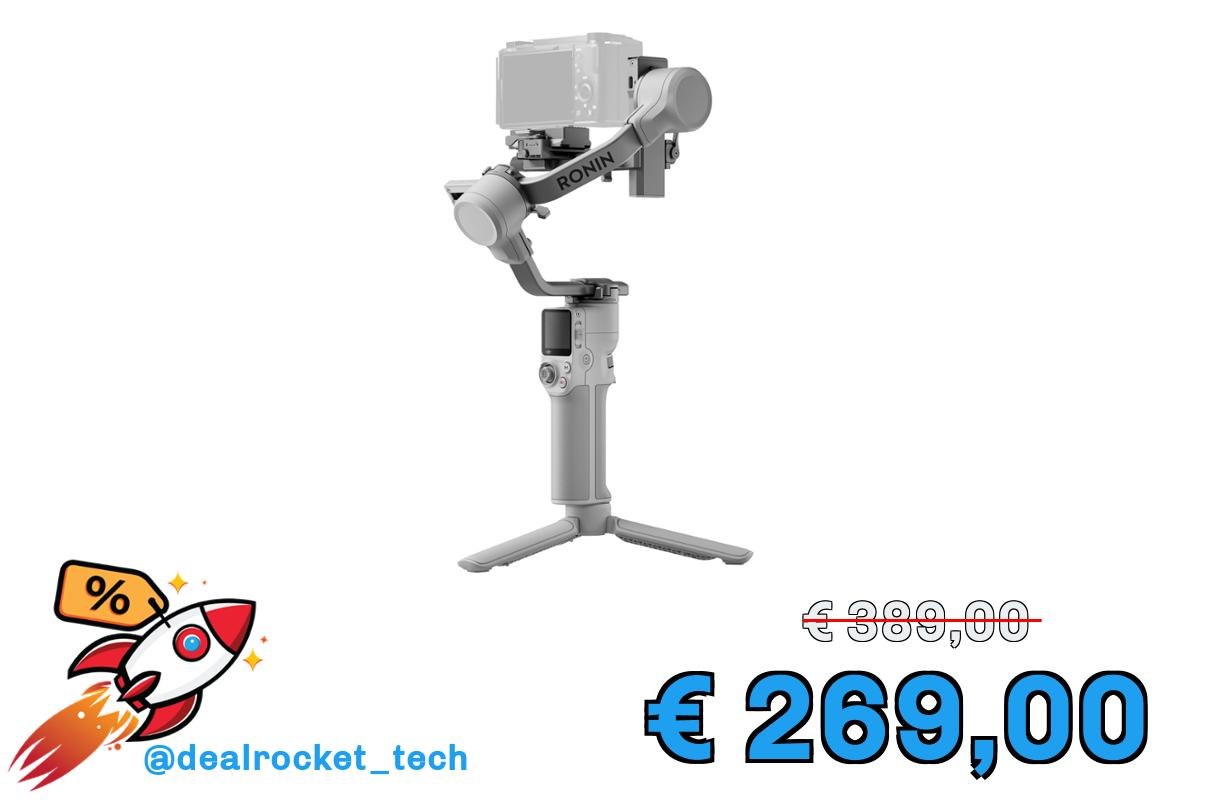 DJI RS 4 Mini, stabilizzatore per fotocamera Canon/Sony/Panasonic/Nikon/Fujifilm, blocchi automatici degli assi, 2 kg di carico, stabilizzatore per fotocamera, riprese verticali native