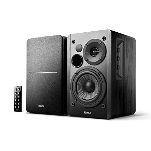 Edifier R1280DB Diffusori da Scaffale Azionati Via Bluetooth – Ingresso Ottico – Monitor da Studio Wireless – Casse Nearfield da 4 Pollici – 42w RMS – Nero