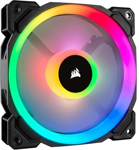 Corsair LL120 RGB Ventola da 120 mm, Dual Light Loop RGB LED PWM, Confezione Singola