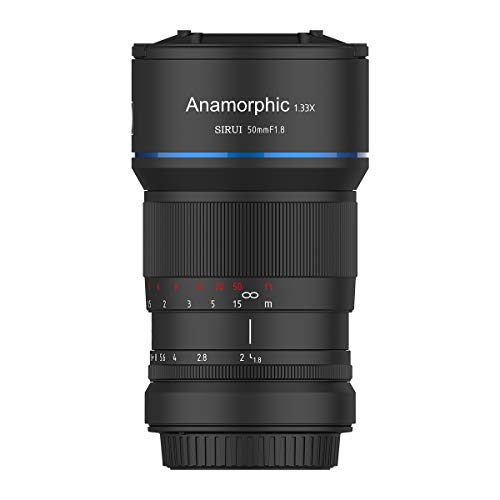 SIRUI 50mm F1.8 1.33X Obiettivo Anamorico per APS-C Fotocamera E-Mount | Compatibile con a6400, a6600, ZV-E10, FX30, a6100, a6300