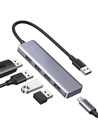 UGREEN Hub USB 3.0 4 Porte, Adattatore Multiporta 5Gbps per PC, PS5, MacBook Pro Air, Xbox X/S, PS4, XPS 15, Compatibile con Hard Disk, Mouse, Tastiera, Chiavetta, Stampante