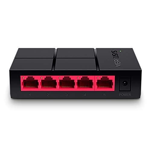 Mercusys MS105G Switch Ethernet 5 Porte Gigabit, Sdoppiatore Ethernet, Auto-Negotiation, Auto MDI/MDIX Switching, Plug & Play, MAC Address Learning, Ideale per la Casa e il Ufficio