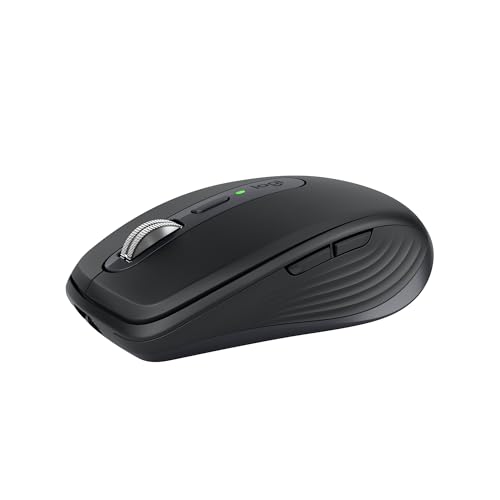Logitech MX Anywhere 3S, Mouse Wireless Compatto, Scorrimento Veloce, Tracciamento 8K DPI, Clic Silenzioso, Pulsanti Programmabili, USB C, Bluetooth, PC Windows, Linux, Chrome, Mac – Grafite