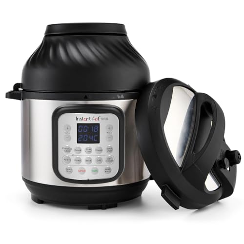 Instant Pot Duo Crisp + Hot Air Fryer 11-in-1 Electric Multi-Cooker 5.7 L – Pressure Cooker, Air Fryer, Slow Cooker, Steamer, Sous Vide Device, Dehydrator with Grill, Keep Warm and Baking Function