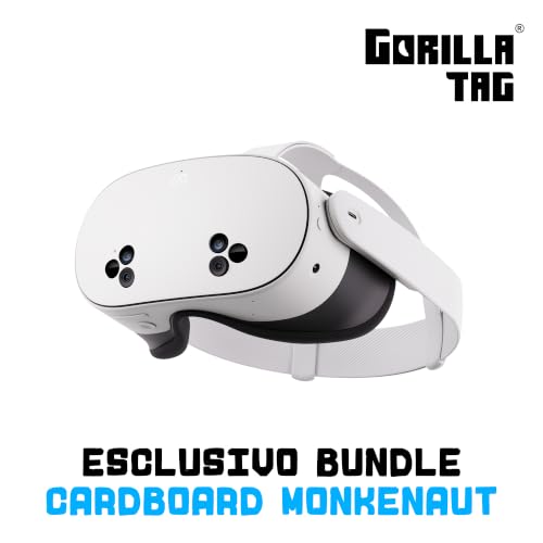 Meta Quest 3S 256 GB | Visore di realtà virtuale senza cavi – Bundle Gorilla Tag Cardboard Monkenaut – Esclusiva Amazon