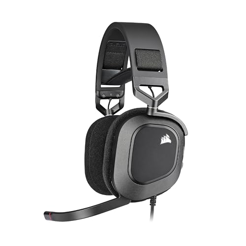 Corsair HS80 RGB USB Cuffia Gaming Surround 7.1 con Microfono — Carbonio