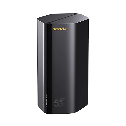 Tenda 5G03 Router 5G con SIM, WiFi 6 AX1800, modem 5g sim, Velocità fino a 4,67 Gbps, 2 Porte Gigabit, Connettere fino a 128 dispositivi, Plug and Play, WPA3/OFDMA/MU-MIMO