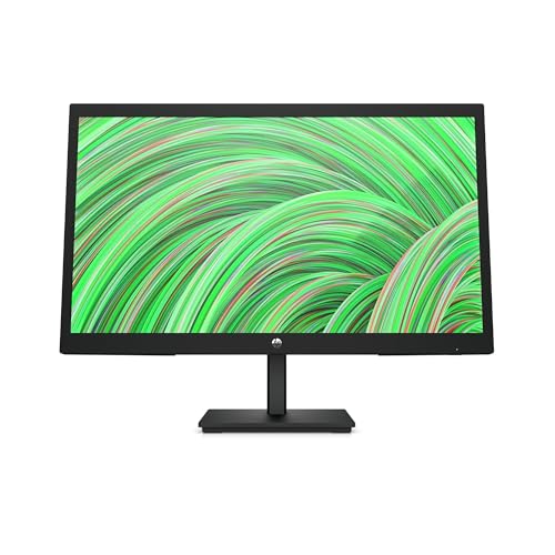 HP V22v G5 Monitor da 22″, FHD, 16:9, Antiriflesso, Pannello VA da 75Hz, Tempo di Risposta 5 ms, Reclinabile, VESA 10×10 cm, AMD FreeSync, 200 Nits, Modalità Low Blue Light, VGA, HDMI 1.4, Nero
