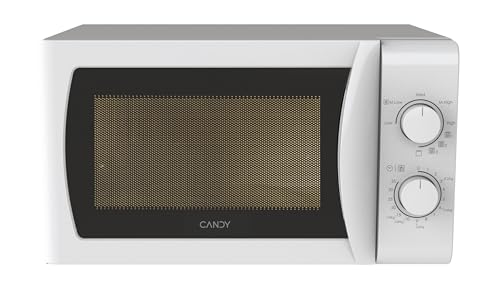 Candy Idea Forno a Microonde con Grill, 20 Litri, 700W, 5 Livelli di Potenza, Programma Defrost, Timer e Segnale di Fine Cottura, Libera Installazione, 43,95 x 35,75 x 25,82 cm, Bianco – CMG20SMW