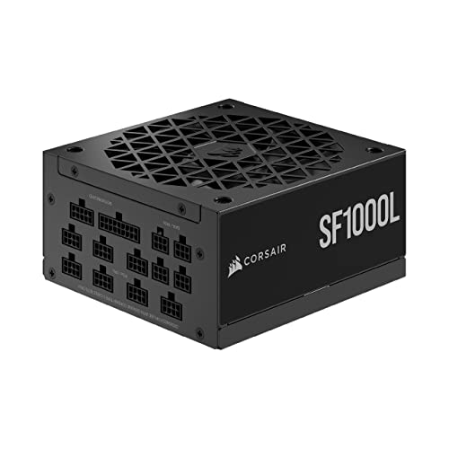 Corsair SF1000L Alimentatore SFX Completamente Modulare a Basso Rumore – Compatibile Con ATX 3.1 e PCIe 5.1 – Ventola PWM Silenziosa da 120 mm – 80 PLUS Gold – Modalità Zero RPM – Nero