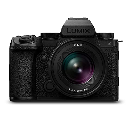 Panasonic LUMIX DC-S5M2XCE Fotocamera Mirrorless Full Frame con Obiettivo LUMIX S 50mm F1.8, Registrazione 4K 60P e 6K 30P Illimitata, Flip Screen, Wi-Fi, Phase Hybrid AF, Batteria DMW-BLK22, Ne