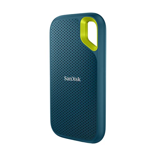 SanDisk 1TB Extreme SSD portatile, USB-C, Unità a stato solido NVMe esterna, fino a 1050 MB/s, Indice di protezione IP65 per la resistenza ad acqua e polvere – Monterey