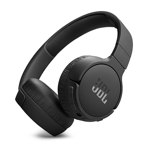 JBL Tune 670 NC Cuffie On-Ear Bluetooth Wireless, con Cancellazione Adattiva del Rumore, SmartAmbient, VoiceAware, JBL Pure Bass Sound, Connessione Multipoint, fino a 70 Ore di Autonomia, Nero