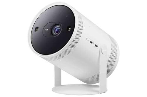 Samsung The Freestyle 2nd generation LFF3C Proiettore Portatile FHD Wi-Fi, Schermo Fino a 100”, USB, Auto Focusing e Leveling, Suono a 360°, Smart TV, Bianco, 2023