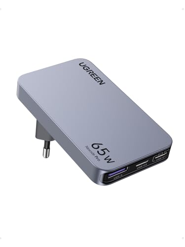 UGREEN Nexode Air Caricatore Ultra Sottile 65W, Adattatore Caricabatteria da Viaggio Universale Compatibile con Galaxy S25/ S24, MacBook, iPad, iPhone 17 Pro Max Air/Serie 16-12, Steam Deck