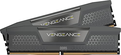 CORSAIR VENGEANCE DDR5 32GB (2x16GB) DDR5 6000MHz CL36 AMD EXPO Intel XMP iCUE Memoria Compatibile per Computer – Grigio (CMK32GX5M2E6000Z36)