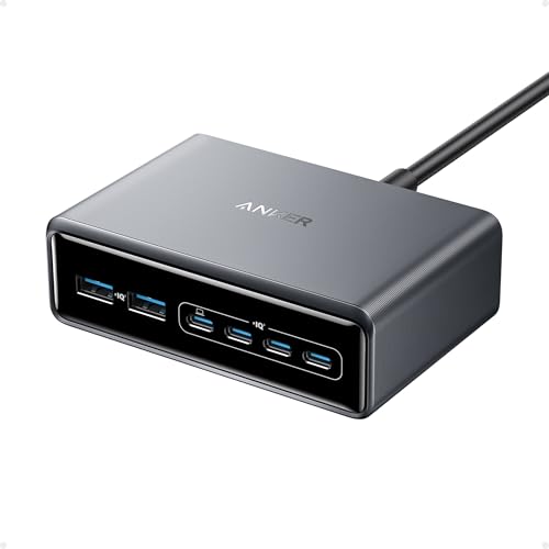 Anker Prime 200W Caricatore USB C Stazione GaN a 6 Porte