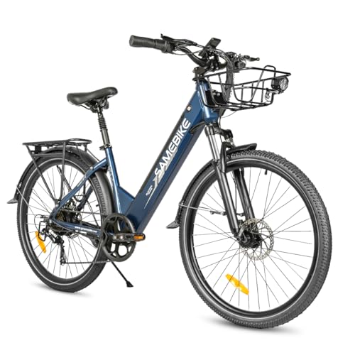 SAMEBIKE RS-A01-PRO Bici Elettrica per Uomo Donna,26″x2.1″ Pneumatico Grasso 36V 15Ah Bicicletta Elettrica Cambio a 7 Velocità