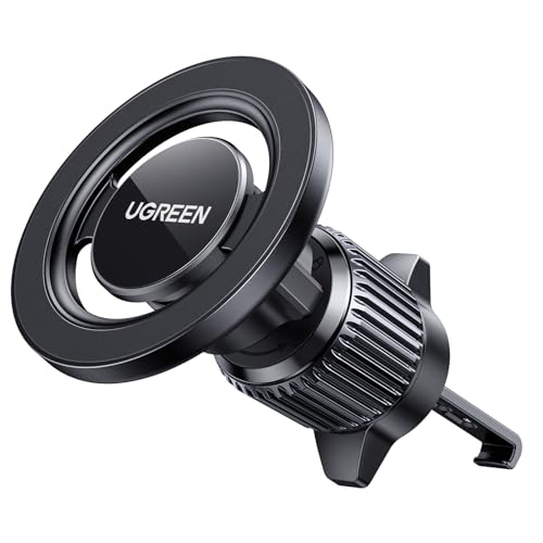 UGREEN Supporto Telefono Auto per Magsafe d’Aria Bocchetta Porta Cellulare Auto Magnetico con N52 Magneti e Gancio 360° Rotazione Compatibile con iPhone 17 Pro Max Air 16 15 14 Galaxy S25 S24, Nero