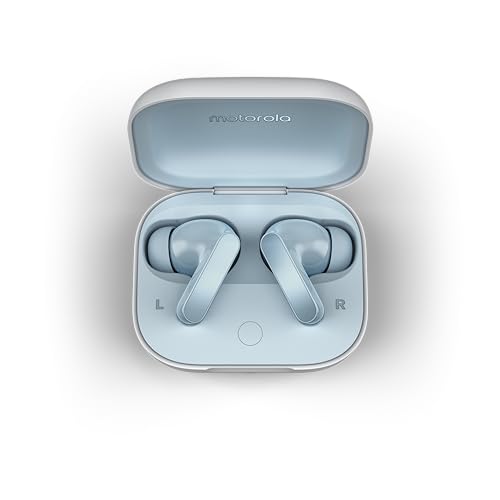 motorola Moto Buds: cuffie wireless, suono di ottima qualità e audio ad alta risoluzione, cancellazione attiva del rumore dinamico, integrazione ottimale con l’ecosistema Moto, Blu