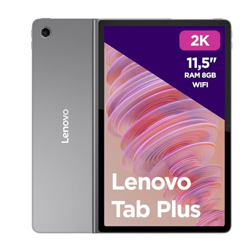 Lenovo Tab Plus, Tablet Display 2K da 11.5″, Processore MediaTek Helio G99, RAM 8GB, Memoria 128GB, WiFi, Tablet Android 13 – Luna Grey, Esclusiva Amazon