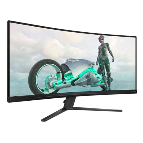 Philips Gaming Monitor 34M2C3500L 34 pollici, Curvo, 3440×1440, UW-QHD, 180Hz, Fast VA Panel, 0.5ms MPRT, , (HDMI2x 2.0 DP 1x 1.4) Adaptive Sync, HDR10, FreeSync Premium, Grigio Scuro