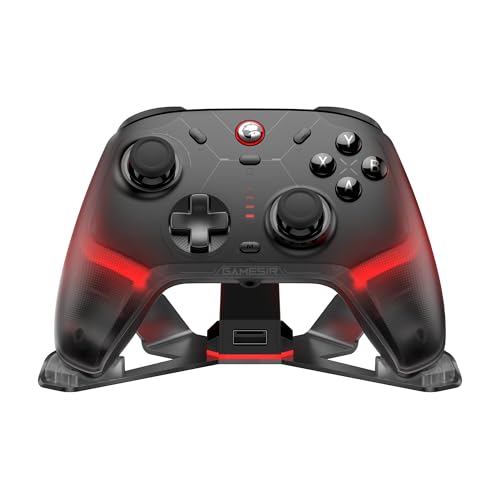 GameSir Cyclone 2 PC Controller Mag-Res TMR Sticks 1000Hz Report Rate Hall & Micro 2-in-1 Triggers RGB Lighting con Dock di ricarica per PC/SwitchOS/Android (Nero)