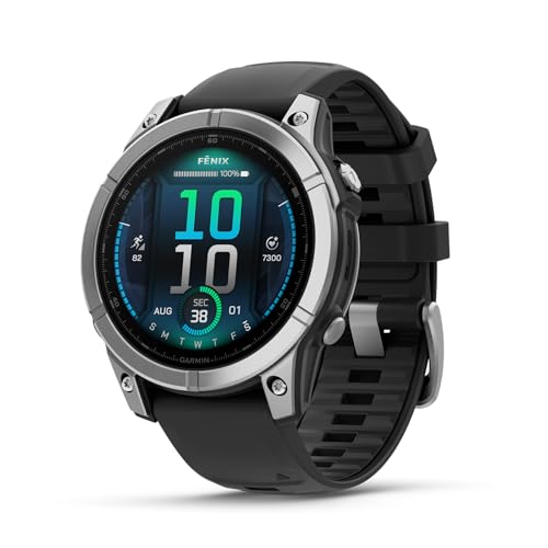 Garmin fēnix E, 47mm, Display AMOLED 1,3″, Touch e Pulsanti, 90+ App per lo Sport, Training Readiness, Mappe, GarminPay, Autonomia 16 giorni, Stainless Steel & Black