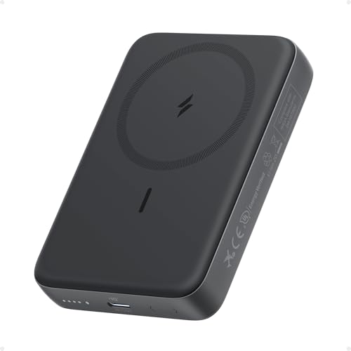 Anker Power Bank Magsafe 10000 mAh, Caricatore Portatile Wireless Compatto e Resistente, con Ricarica Rapida fino a 30 W, per iPhone 17 Pro Max/Serie 16-12, AirPods e altri dispositivi(Nero)
