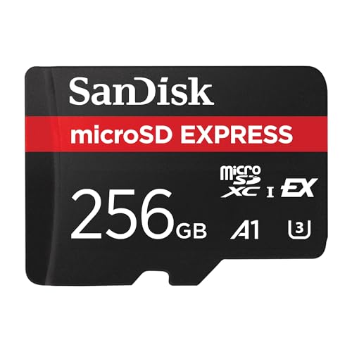 SanDisk Scheda microSD Express da 256 GB, Funziona con Nintendo Switch 2 (Velocità di lettura / Scrittura fino a 880 MB/s e 650 MB/s, velocità di scrittura sostenuta di 210 MB/s, classi U3, C10)