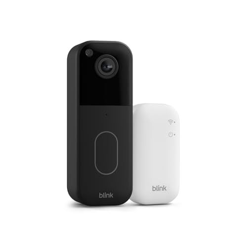 Sistema di videocitofono Blink (Ultimo modello) – Video HD a figura intera, durata delle pile di 2 anni, configurazione semplice, IP-65 – Modulo di sincronizzazione di base incluso – Nero