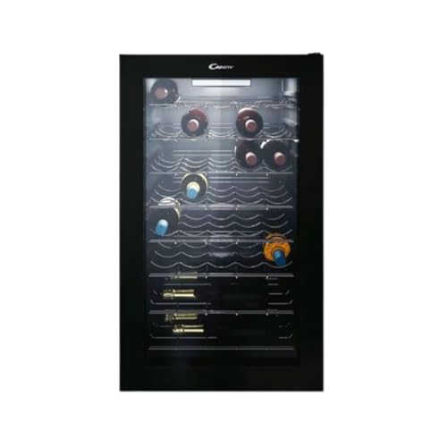 CANDY DiVino, CWC 150 EM/NF, Cantina Vino, 41 bottiglie, 39 dB, APP hOn, Tecnologia Vivino, Monozona, Nero, AxLxP 84,5x49x55 cm [Classe di efficienza energetica G]