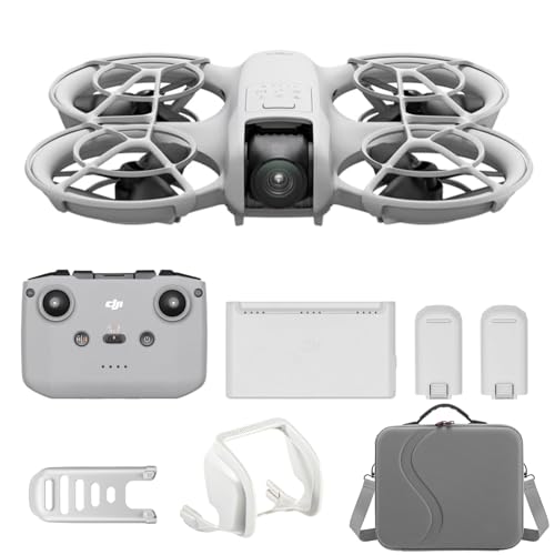 DJI Neo Combo Fly More con Molteplici Accessori, mini drone con fotocamera UHD 4K per adulti, 135g drone che vola da solo e ti segue, decollo dalla mano, tracciamento del soggetto, QuickShot